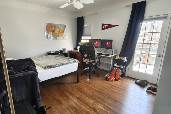 Bedroom, view from room entrance - Master Bedroom with attached private bath and walk-out porch (The Orchard)