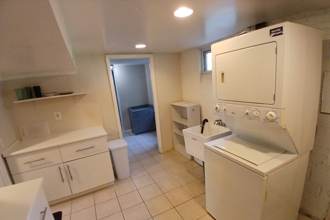 Basement kitchenette and laundry room - Rooms in furnished house for rent, walking distance to UMD