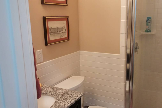 Bathroom with shower - USF Turk Street Efficiency Apartments