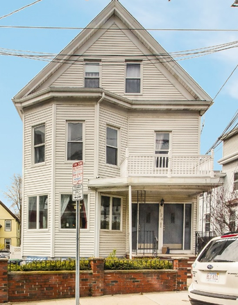 Street view of building - 3 BR, 1.5 baths, 2nd floor furnished apartment, nr. Union Square, near Gilman Square. MBTA station