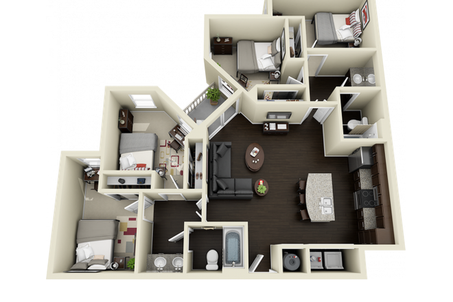 floor plan! - District on 5th - College apartments!