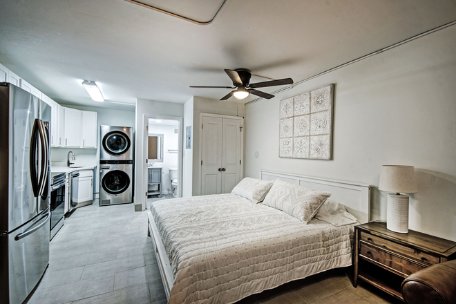 Bedroom/Kitchen - NEW Admiral Apartments