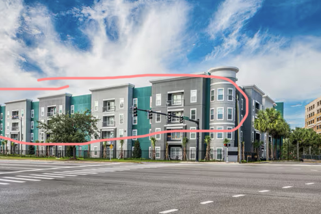 Outside street view - Sublease at Aves at Twelve (main street view at a top floor) Apartments