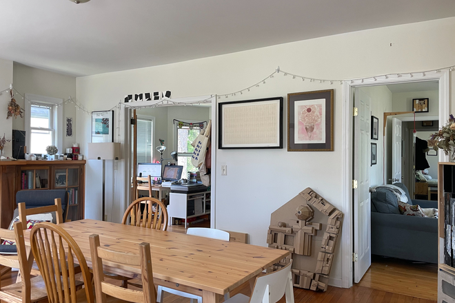 Living Room, currently used as dining room/flex space - 2 Bedroom Apartment in the West End, Hartford - Near West Hartford line; $1500/mo.