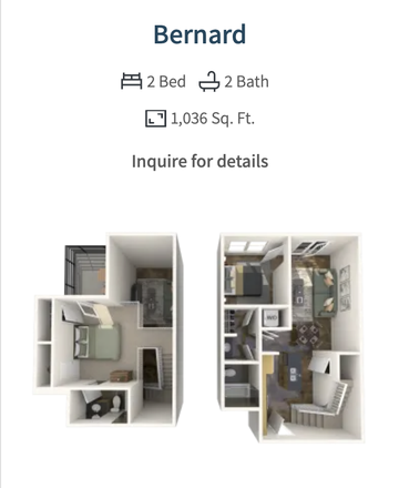 The available bedroom would be the loft (pictured on the left). - Acklen Flats - 2 Bed, 2 Bath