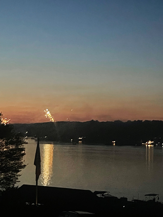 View of lake from deck - Cottage