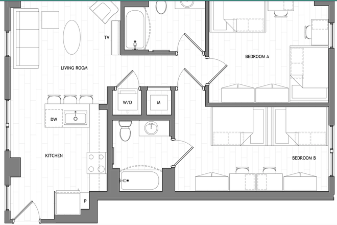 Floorplan - Identity Logan Park 2 Apartments