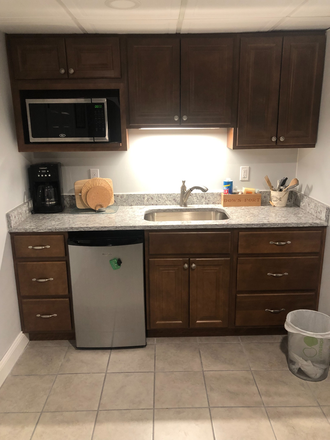 kitchenette with small appliances, toaster oven - Private large studio apartment, 11 miles from UMass campus and downtown Amherst