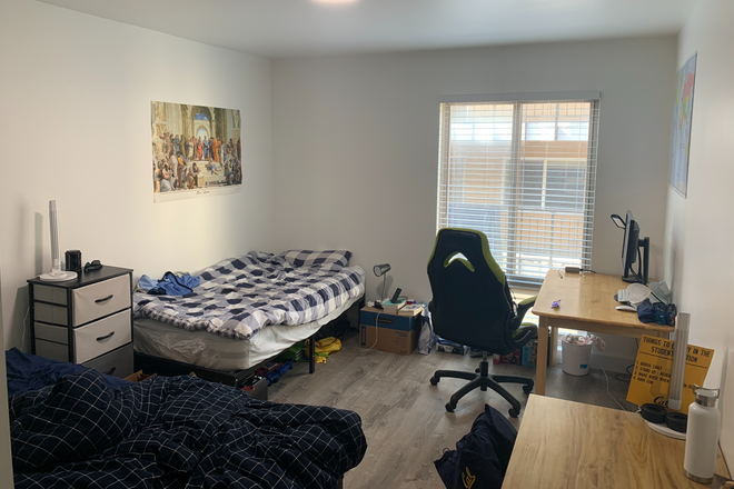 Bedroom (bed in the back will be yours) - Bed in Double Room, Newly Renovated Apartment, right near campus!