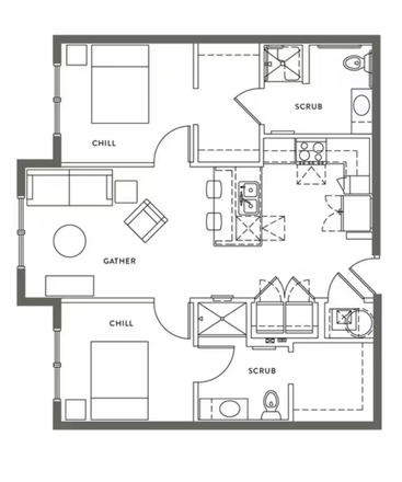 Overall view of apartment - Yugo Greenville Uptown