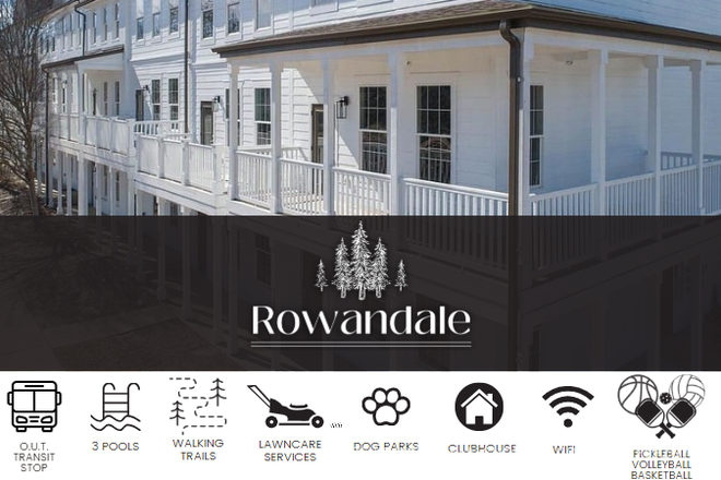 Outside, with amenities listed - Rowandale