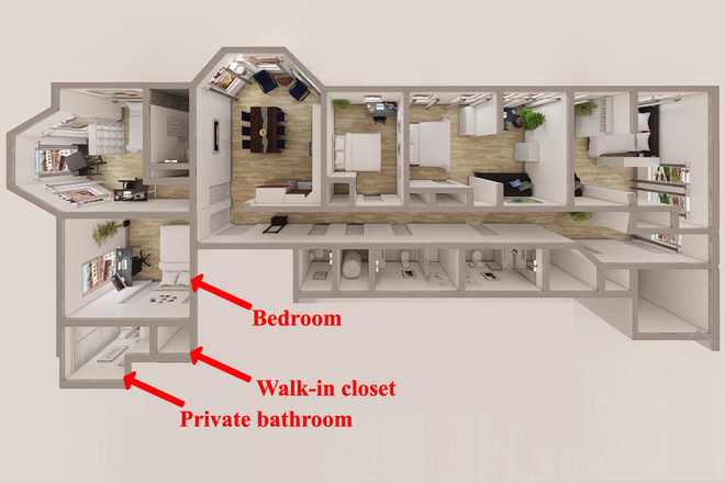 Floor plan/location of the room - Room in Shared Apartment Available from December 2025 (to May 2026)