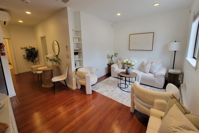 Living Room - Modern 1 bed! In-Unit W/D. Near Lechmere & Kendell Square! Condo