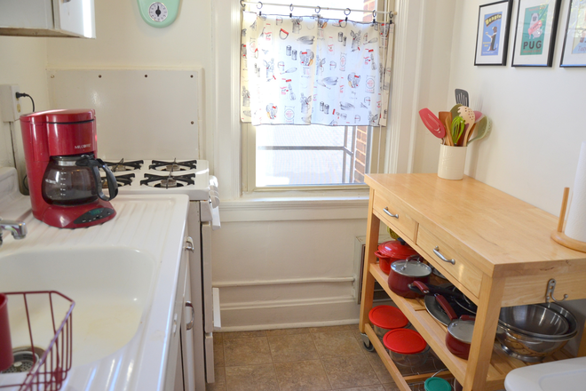 unit not furnished, marketing photo only - Vintage 1920's 1 bedroom apartments across the street from campus