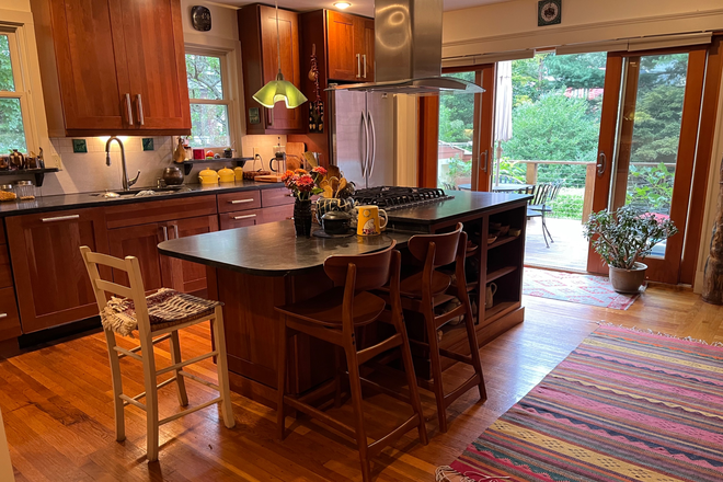 Kitchen, open layout - Furnished artist home near Harvard