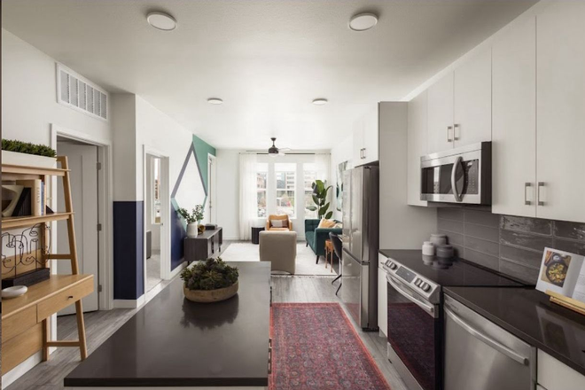 Kitchen and liveroom - “Short-Term Lease Take Over – 1BR in front of the CU Anschutz – Available Dec 7–Apr 15” Apartments