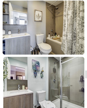 Both bathrooms - Fully furnished, en-suite room to rent in 2bed/2bath condo. Female only!