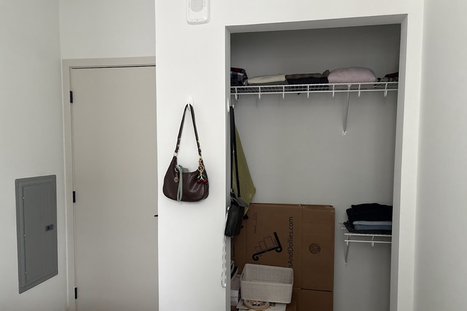 Closet space - Verve West Lafayette, Individual Bedroom and Bathroom Apartments