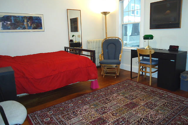 Bedroom with large closet, double bed... - Furnished Room in highly desirable Coolidge Corner, near Harvard LMA, BU, BC, NE Condo