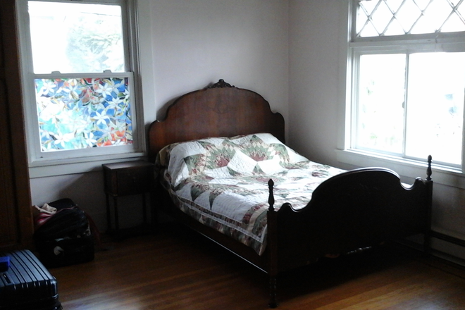 Room fully furnished with bed, desk, wardrobe closet, lamps - Parker at Fulton.  Room on second floor of family home with furnishings. Utilities included.