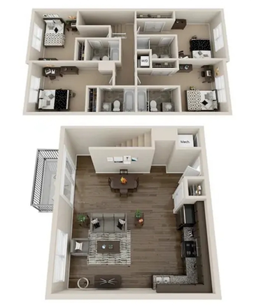 Floor Plan - URGENT, Subleasing Room in 4x4 at The Blake
