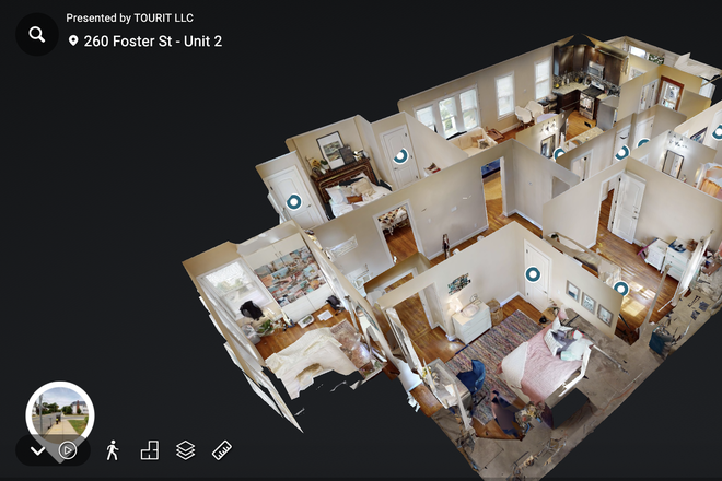 3D Overview - 260 Foster St, Single Bedroom Duplex