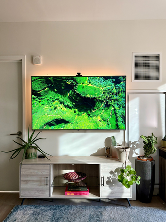 TV with smart lights - Modern 1BR steps to MGH, TD, Esplanade | Pool/Gym Apartments