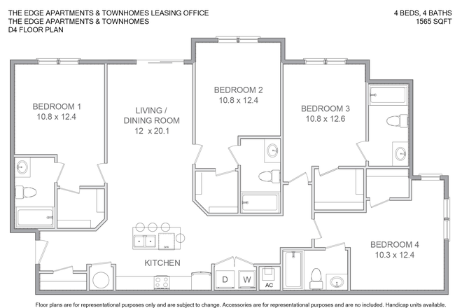 Bedroom 2 is the room for this listing - The Edge, 10-15 min walk to most places on campus, elevator access Apartments