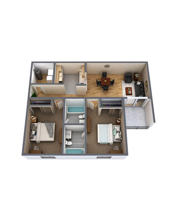 Floorplan - Knights Circle, Gated Apartment across from UCF