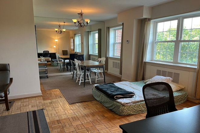 living room/dinning room (Bed was moved to the bedroom) - Large 1 Bedroom apartment ($1300/mo)