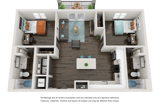 Floor plan. My room is on the left, available room is on the right. - Theory Gainesville Apartments