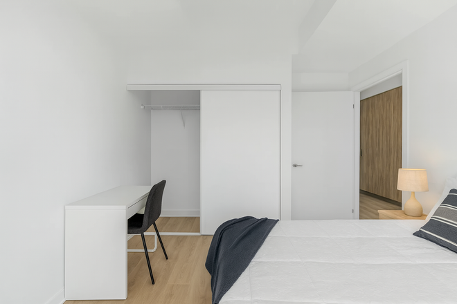 Bedroom A 2 - Private Rooms for Rent in a Co-living for Females-only – The Queensway, Etobicoke Condo