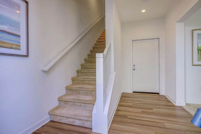 staircase from the first floor - Winter/Spring/Summer Sublease! Townhome
