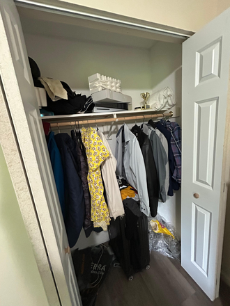 Inside the your bedroom closet - Riverside Apartments