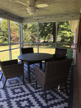 Screened porch - Furnished home with large bedrooms - close to WFU