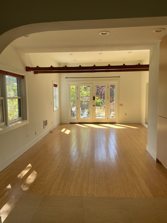 Living room. Very high ceilings. Monkey bars. - Beautiful, 1,000 Square Foot One Bedroom Apartment with Full Remodeled Kitchen and Large Closets; fr