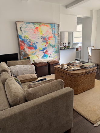 living room, dining area, and kitchen - Beautiful 1 bedroom half block from Central Park Apartments