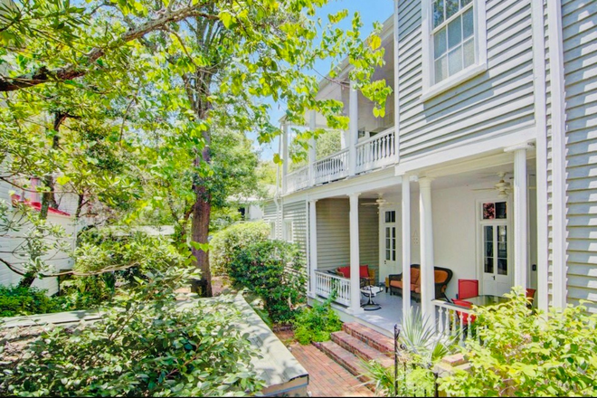 Outside courtyard with view from Piazza - Welcome to 169 Rutledge Avenue where Historic Charleston meets tasteful modern&exquisite renovation Apartments