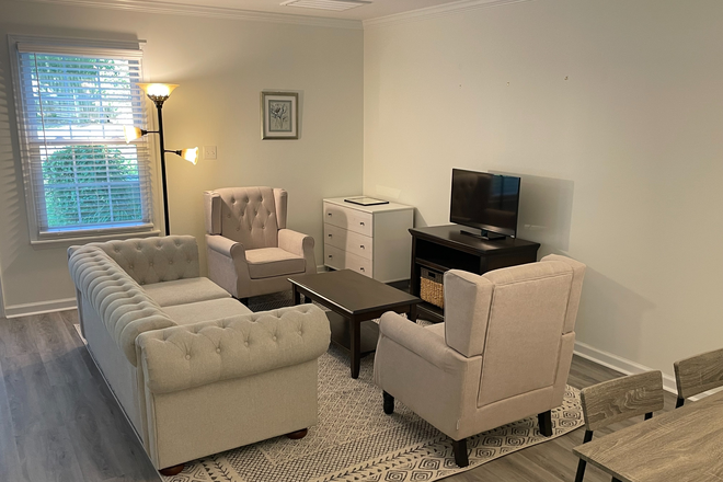 Living room - 1 private room with private bathroom in a renovated and furnished 2B/2.5BA townhouse