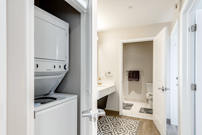 Sink and bathroom area (in-unit wash will be on the other side of the apartment - so will be quieter) - Nine East 33rd Apartments