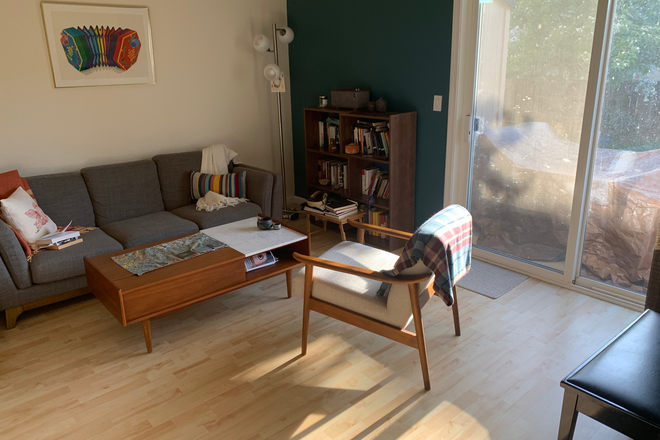Living room (what it looks like furnished) - Newly renovated townhome in West Eugene