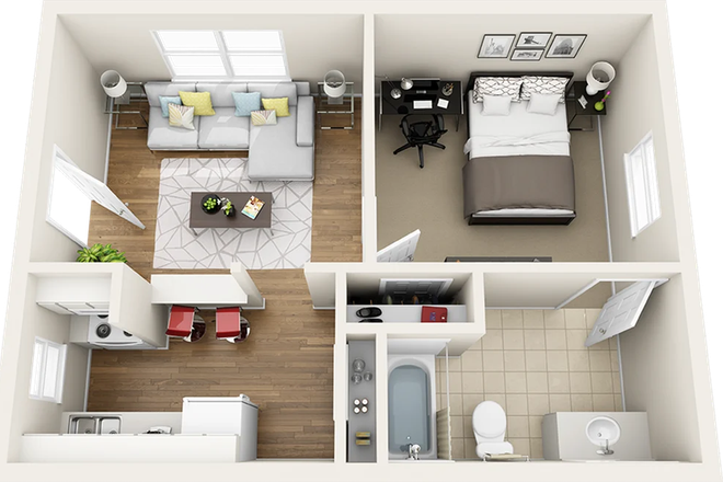 From: https://floorplans.collegeparkatmidtown.com/ - Furnished Private Unit Near UF Campus (May FREE!)