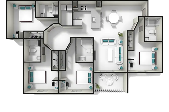 4 Bed 4 Bath - Vue Tampa Student Housing
