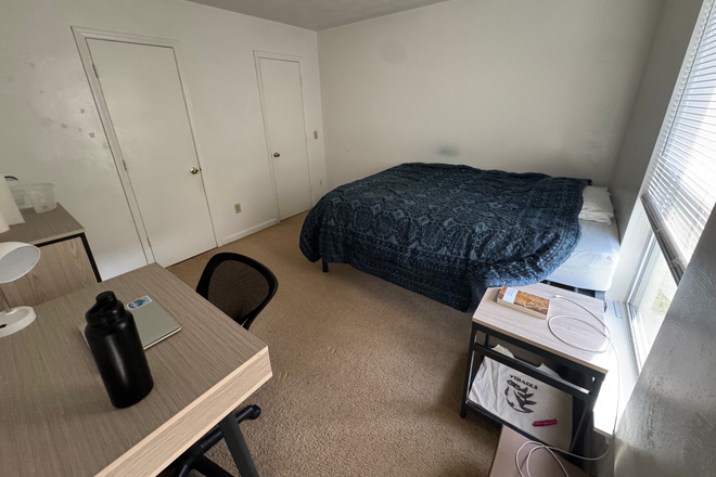 Bedroom from door - Collegiate Suites Apartments