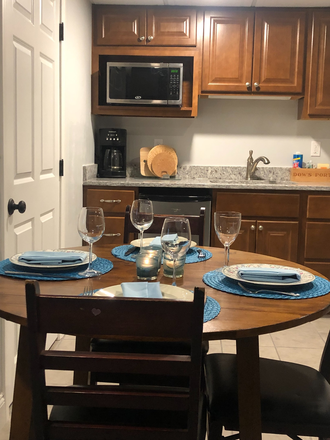 dining  area - Private large studio apartment, 11 miles from UMass campus and downtown Amherst
