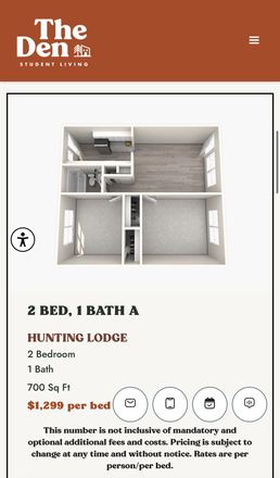 Both rooms are available if needed - The Den Lease Transfer