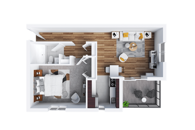 Floor plan - Parker off Pearl Apartments