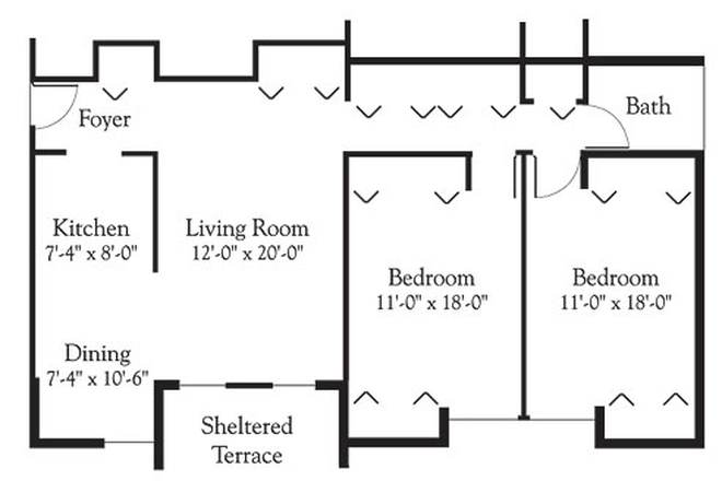 Floor Plan - Brandywine Summer Sublet + Lease Take Over for 2025-2026 Apartments