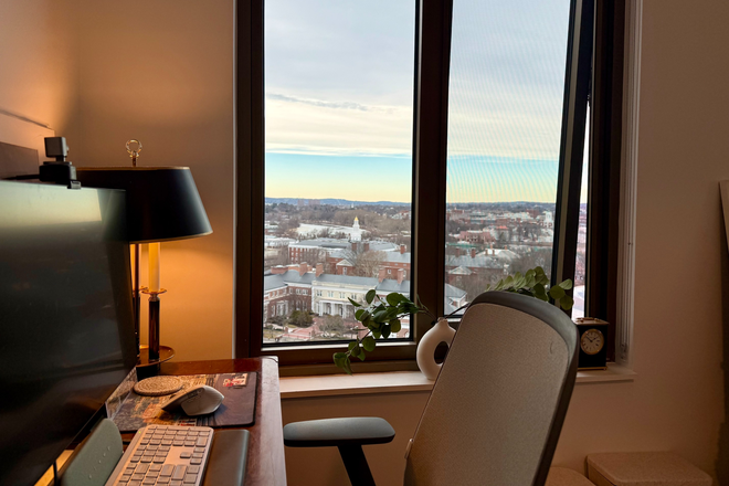 View over HBS from Desk Area - Verra 1-Bed for Lease Takeover or Sublet Apartments