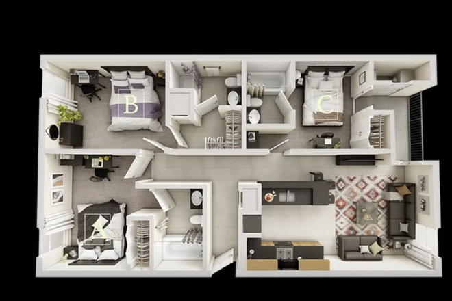 Floor Plan - College Town at USF Apartments